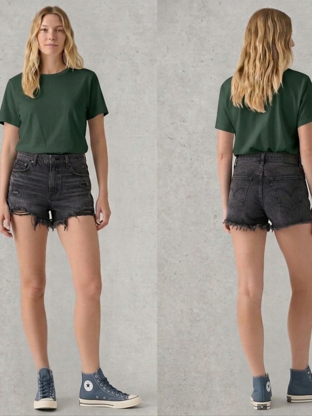 American Eagle/Distressed Black  Shorts
